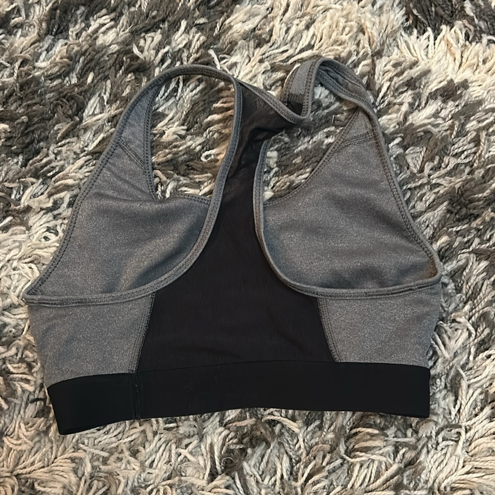 Gray and black ADIDAS Sports Bra - Picture 2 of 4